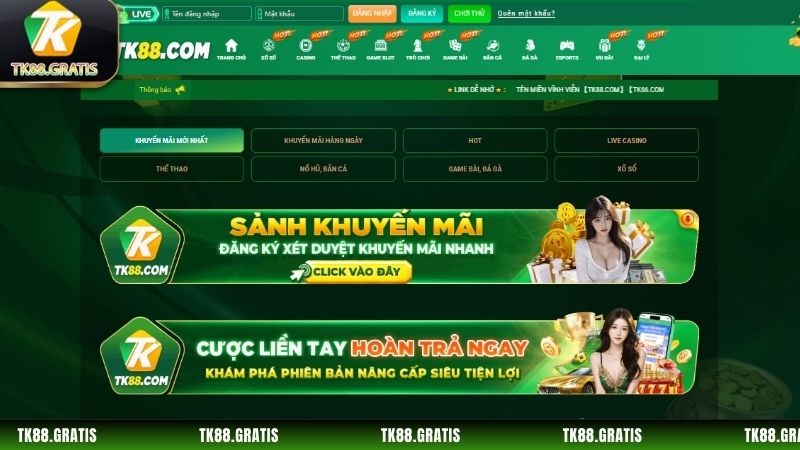 Khuyến Mãi Giới thiệu chung về hoạt động khuyến mãi TK88