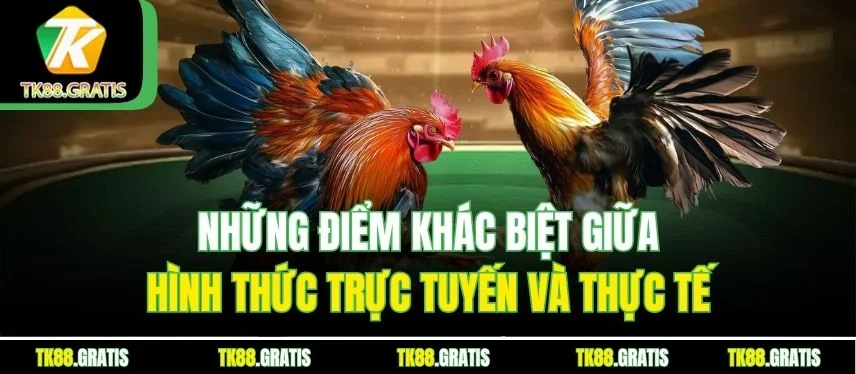 Đá Gà Online – Giải Trí Kịch Tính, Trúng Thưởng Dễ Dàng Những điểm khác biệt giữa hình thức trực tuyến và thực tế