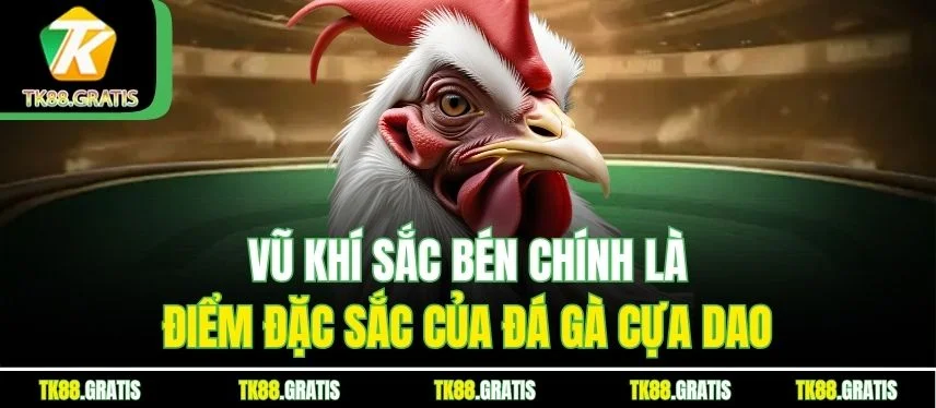 Đá Gà Cựa Dao - Sân Chơi Đối Kháng Thu Hút Cược Thủ TK88 Vũ khí sắc bén chính là điểm đặc sắc của đá gà cựa dao